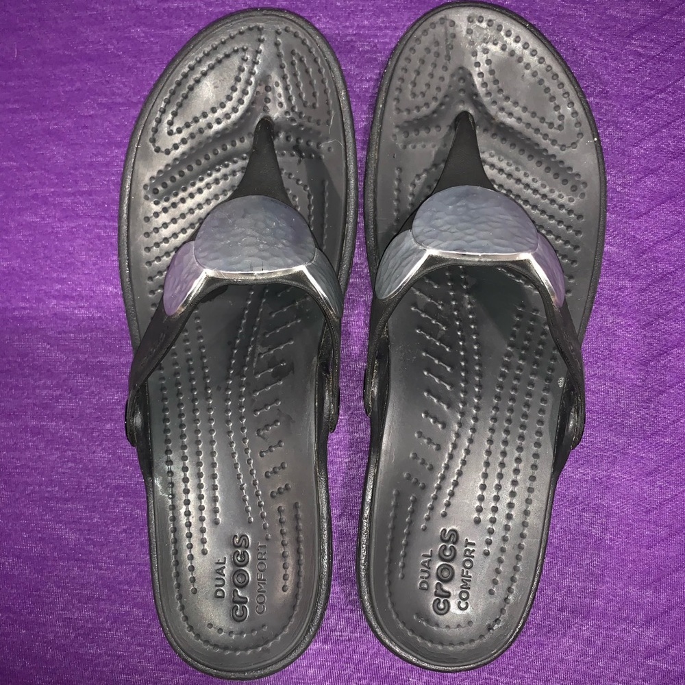 Crocs Sanrah Embellished Wedge Flip